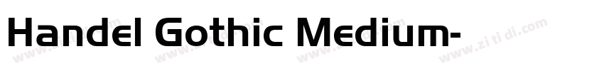 Handel Gothic Medium字体转换